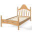 Platform Bed with Chic Curved Headboard, Solid Wood Frame, Slatted Support, No Box Spring Needed, Low to Ground-130155204-130155206