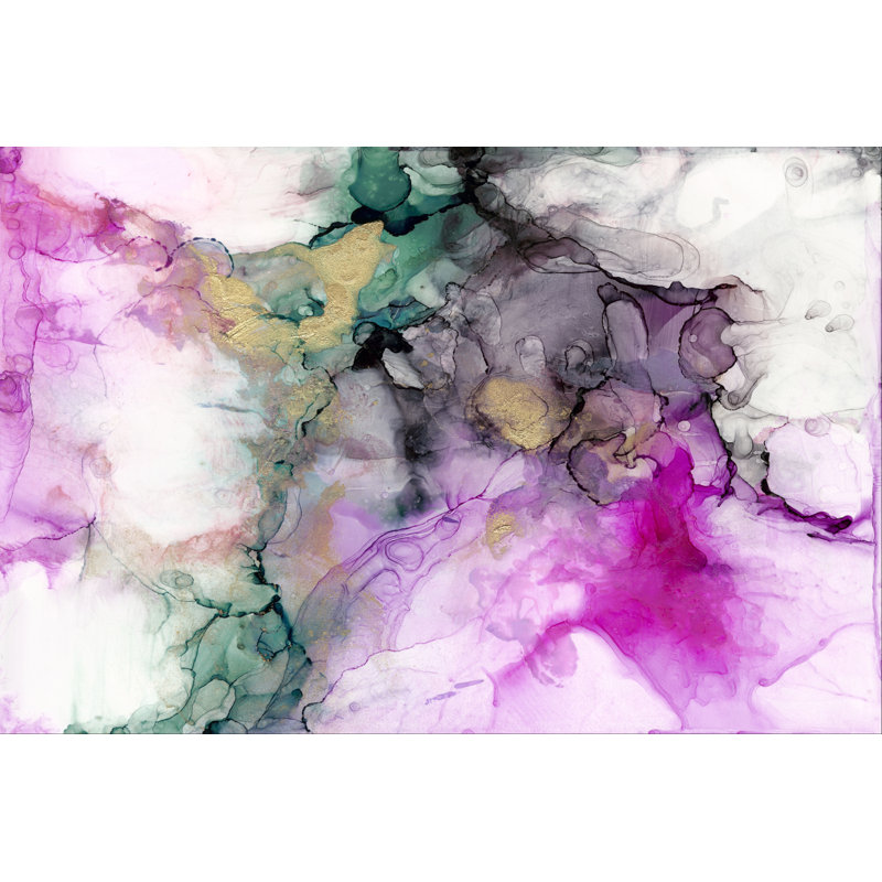 Magenta Expression I by Jennifer Goldberger - Wrapped Canvas Painting, 51cm H x 76cm W