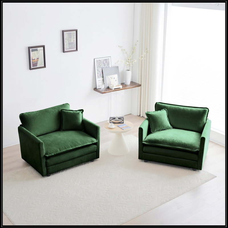 Ensemble de 2 chaises d'appoint, Vert