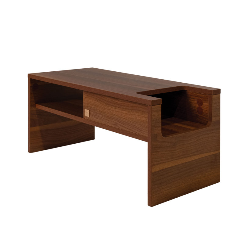 Table gigogne et griffoir Jewl, noyer, Brun