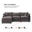 Canapé modulaire en L Chenille - Ensemble de canapé 3 places avec repose-pieds mobile, combinaison de bricolage pour le salon-1974127999-1979576127