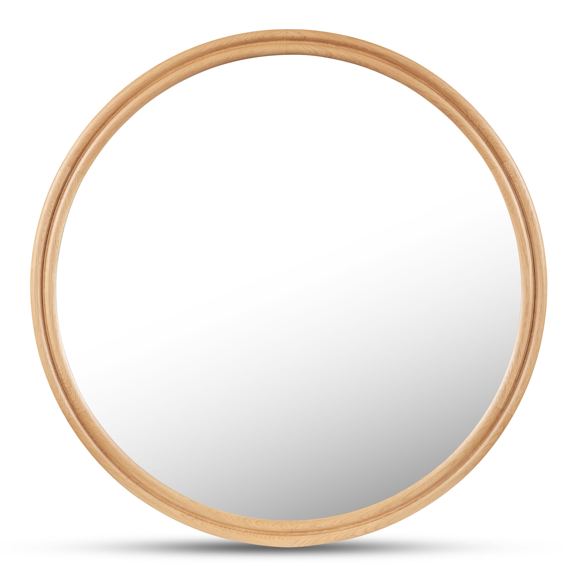 Alcott Large Round Mirror, Round, 36" x 36", Natural