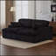 Double méridienne intérieure, canapé-lit surdimensionné et rembourré, siège de luxe, siège profond, sans assemblage requis, noir-115693725