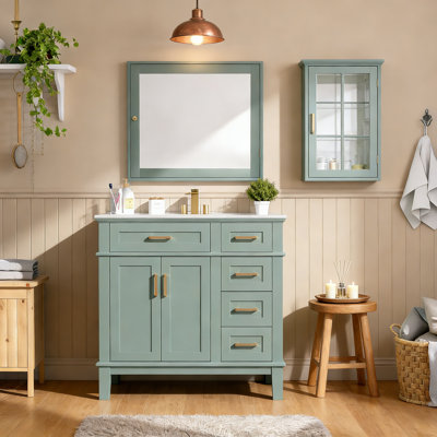 Meuble-lavabo moderne avec lavabo en céramique