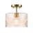 Deshonda Glass Semi Flush Mount
