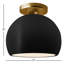Radiance - Medium Globe Semi-Flush - Greco Travertine - Brushed Nickel - Replaceable Bulb-136259905-136259925-136259926