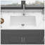 Évier de cuisine en composite de granit blanc durable 30 x 19 pouces avec poste de travail intégré et accessoires