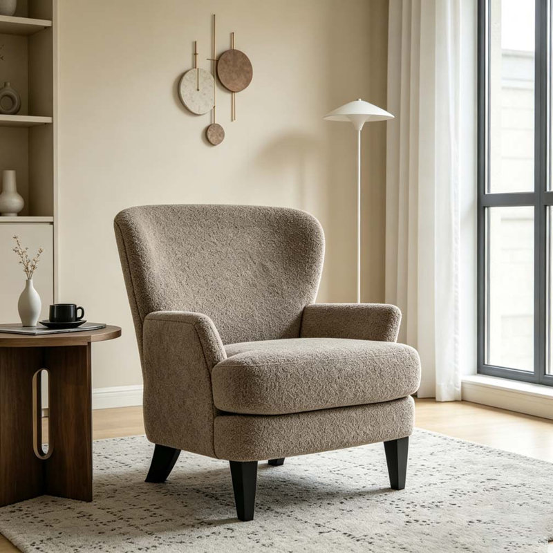 Fauteuil club rembourré Boucle