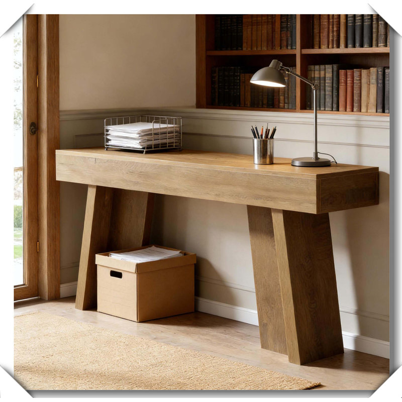 Table de style champêtre avec rangement polyvalent