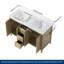Meuble-lavabo double 54 po Aura avec plateau et dosseret en marbre d'ingénierie Aura-859022392-1011255449