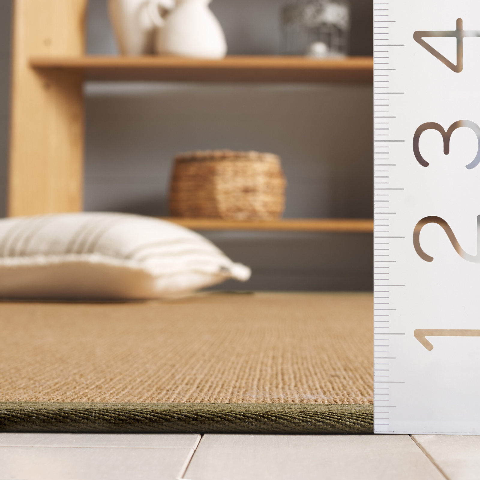 Flatweave Jute Rug, Square 6'