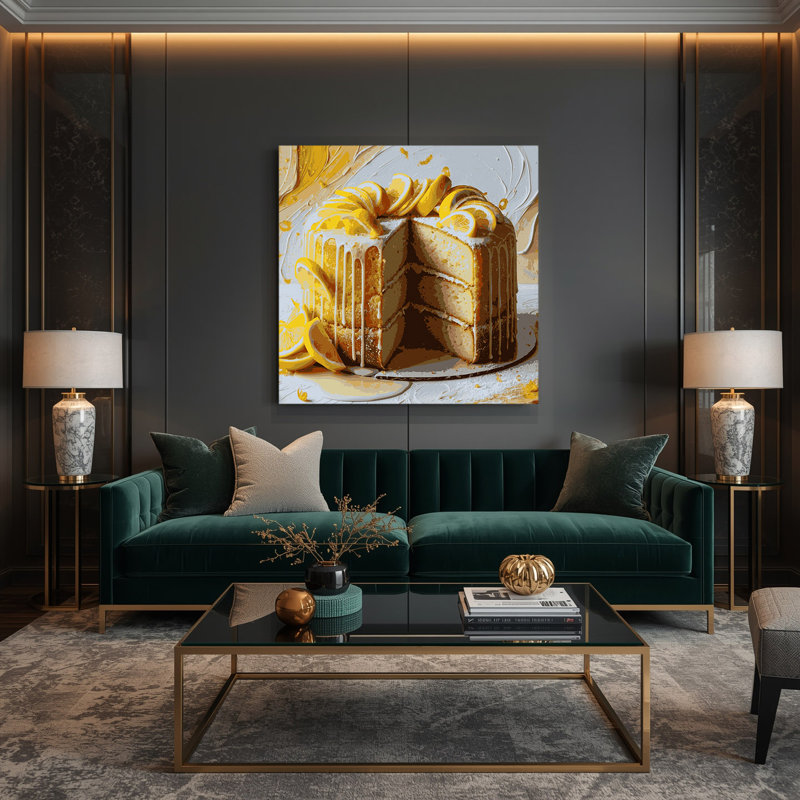 Art mural sur toile beige, Desserts, H 12 po x l 12 po