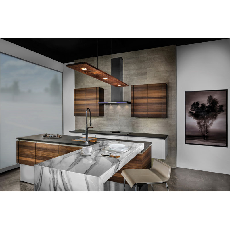 Vix 82" Dimmable LED Pendant, Walnut, 3500K
