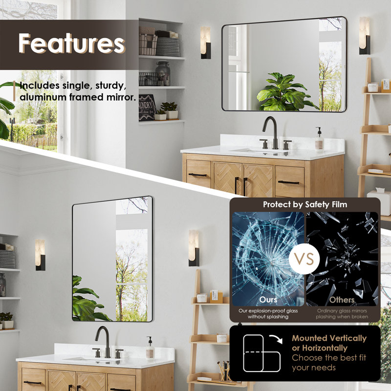 Jareth 48'' Natural Wood Single Bathroom Vanity with White Stone Top