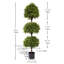 55" Artificial Triple Ball Green Boxwood Topiary In Planter