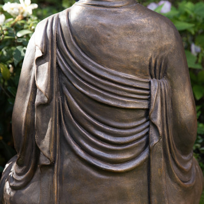 29.5"H Oversized MGO Meditating Buddha Statue-Bronze