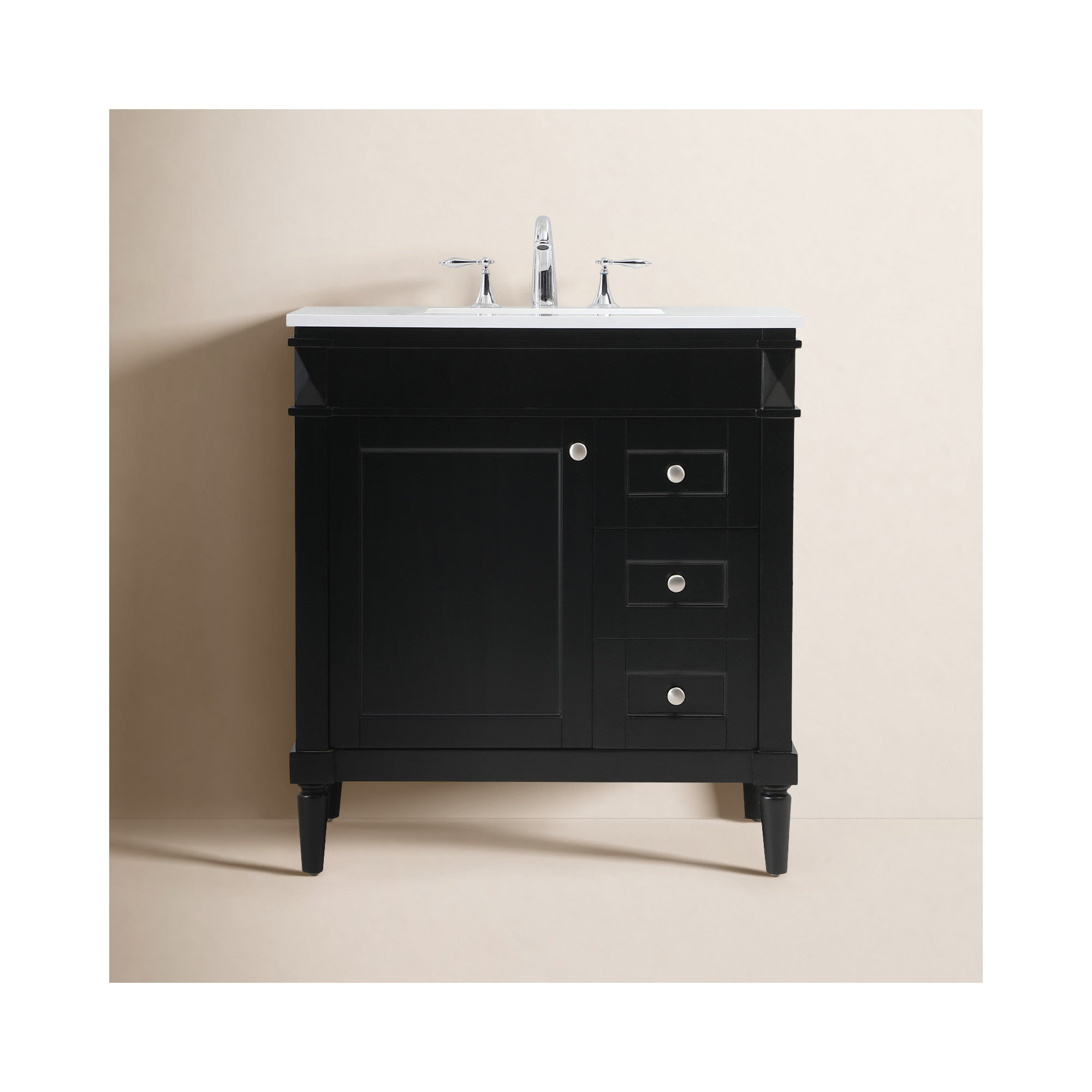 Readington 32'' Single Bathroom Vanity, Black
