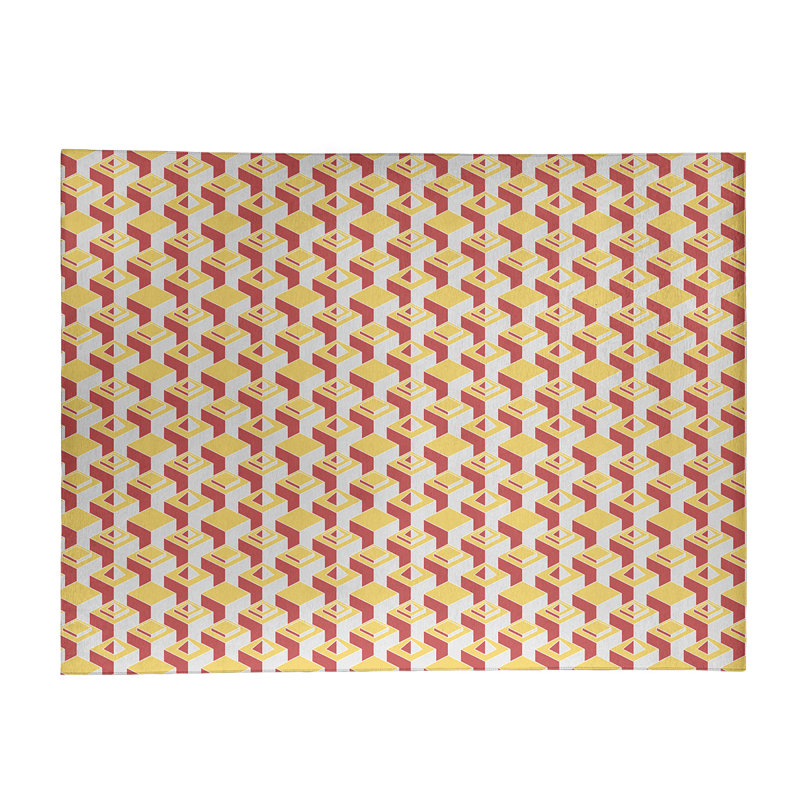 Tapis de zone jaune/rouge light skyscrapers, Rectangle 8 pi x 10 pi