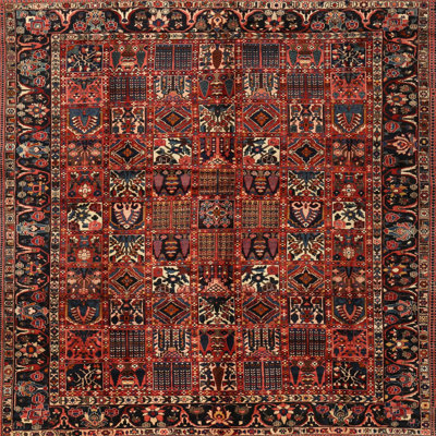 Tapis orange Southwestern