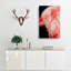 Pink Flamingo Abstract Art - Wrapped Canvas-55324792