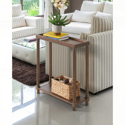 Ensemble de table de bout étroite avec tablette - sans outil