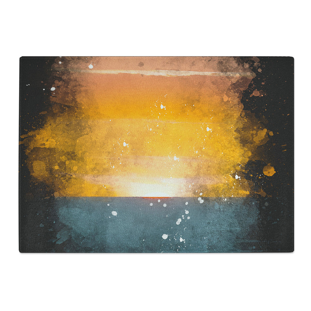 Tempered Glass Sunrise Horizon Chopping Board