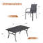 Ensemble repas pour 6 personnes avec table de salle à manger rectangulaire 63 po et 6 chaises empilables recouvertes de polyester enduit de PVC-1269333575