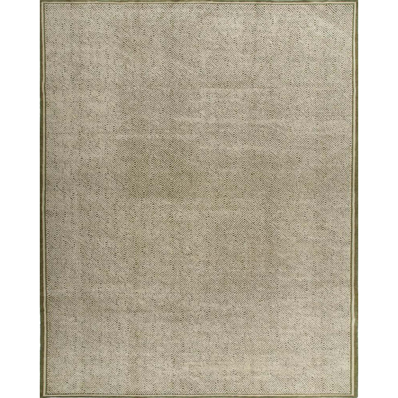 Capri Azm Wool Geometric Area Rug in Gray