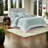 Oversized Cotton Bedding Sets, Aqua Jacquard Coastal Comfort For Home