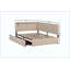  Structure de lit de jour de style Mid-Century rembourré avec tête de chargement USB intégrée, lit de jour rembourré en mousse touffetée, structure de lit multifonctionnelle compacte peu encombrante pouvant supporter 1 200 lb pour une chambre d'ado-1466384214