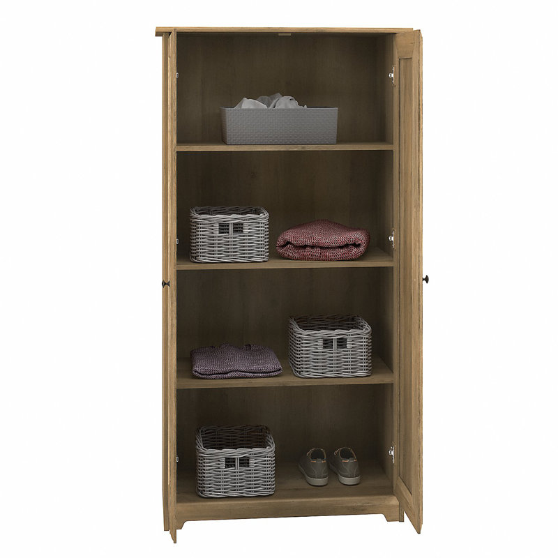 Armoire de rangement à 4 tablettes Huckins, Pin récupéré