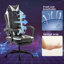 Radelldar Adjustable Reclining Ergonomic Faux Leather Swiveling PC & Racing Game Chair with Footrest-64975277-64975287