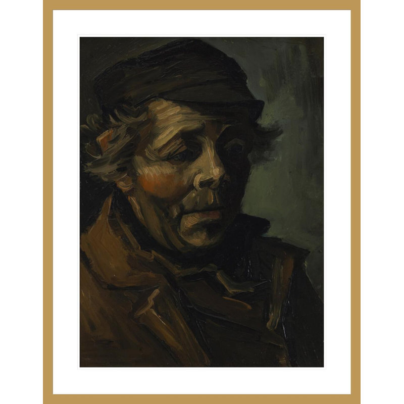 Tête de paysan avec chapeau par Vincent Van Gogh, H 41,5 po x l 32,6 po