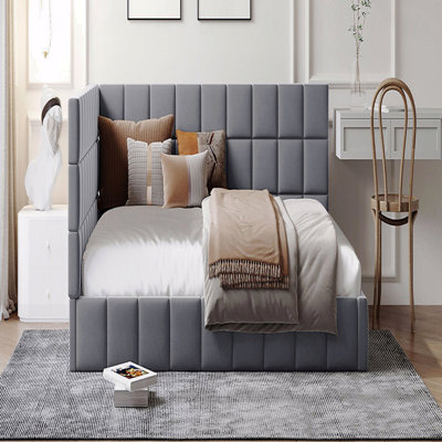 Full Velvet Upholstered Daybed Frame, Sofa Style