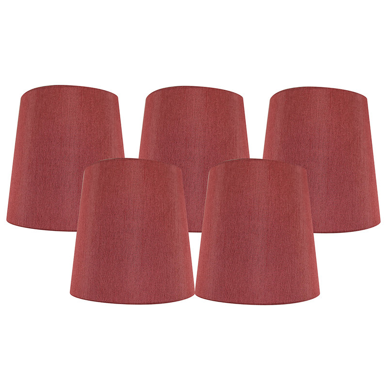 Abat-jour de lustre 5 pièces, H 5 po x l 4 po x P 5 po, Bourgogne