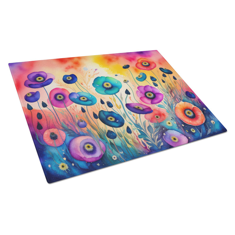 Planche à découper en verre Anemones