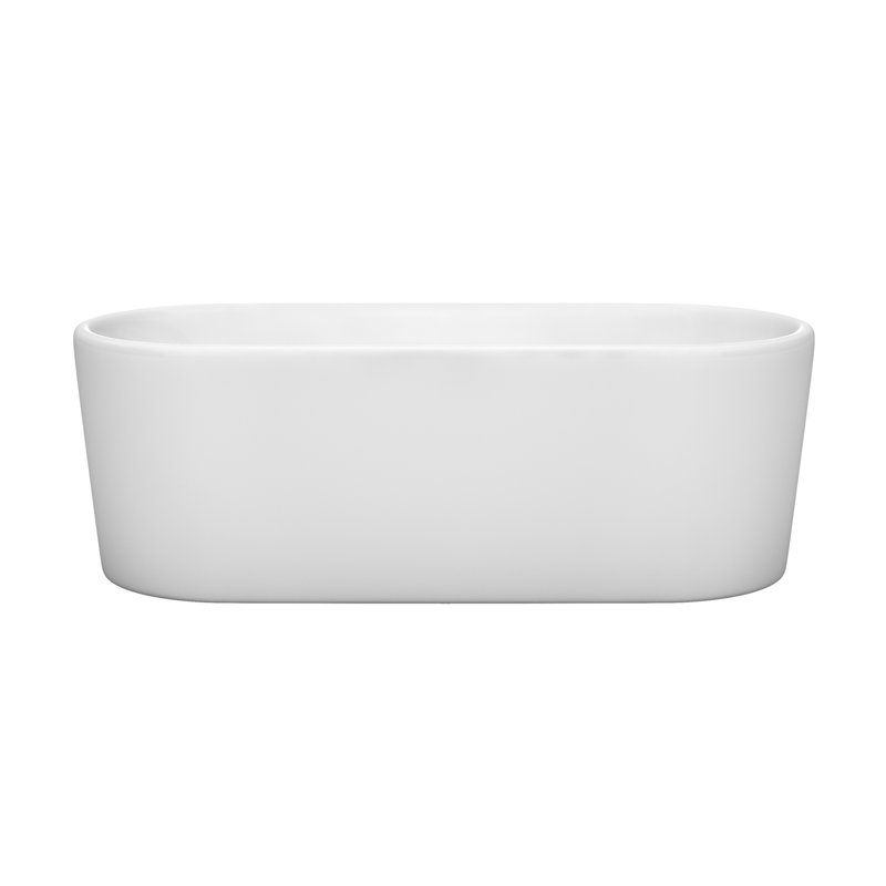 Ursula 67'' x 28'' Soaking Acrylic Bathtub, Polished Chrome