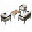Multi-person Outdoor Iron Sofa Set with A table-631039783
