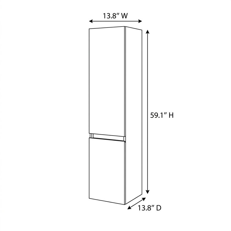 Pace 13.8" W x 59.1" H x 13.8" D Multi Purpose Cabinet