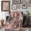 Motifs rétro roses - couverture en sherpa de qualité supérieure 1 pièce-101596551