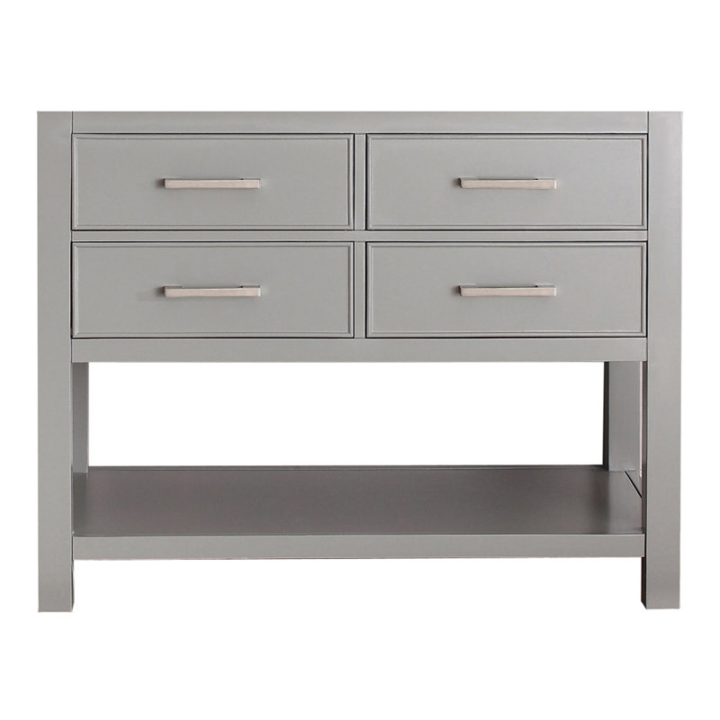 Brooks 42'' W Single Bathroom Vanity Base, Chilled Gray