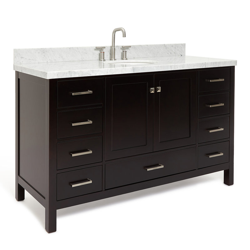 Ensemble de meuble-lavabo simple 61 po Cambridge, Espresso