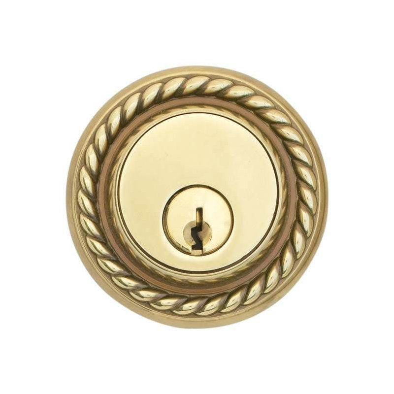 Rope Single Cylinder Deadbolt For 1-3/8" To 2-1/8" Door French Antique Brass Finish, Oil Rubbed Bronze