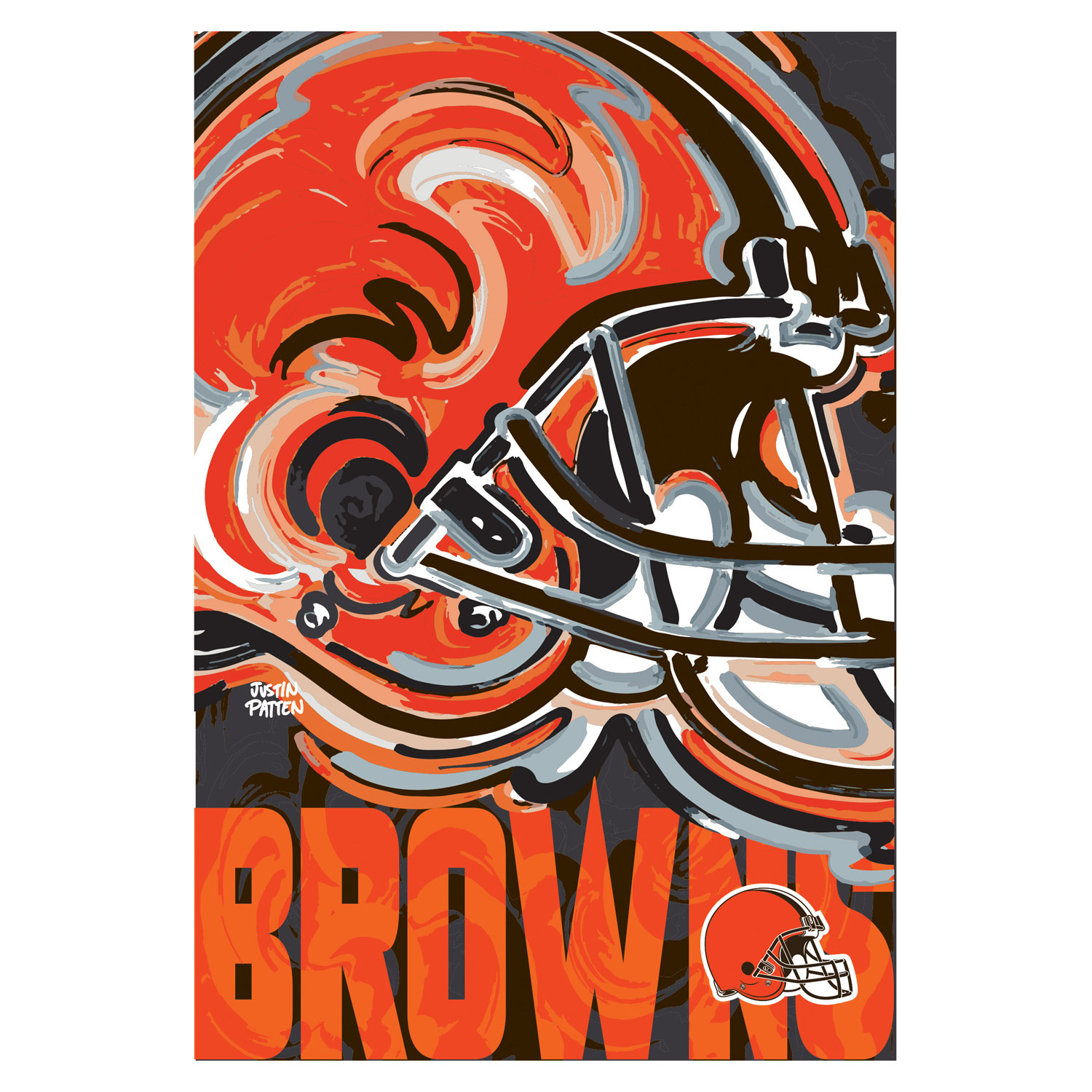 Evergreen 1.04-ft W x 1.5-ft H Embroidered Cleveland Browns Flag at