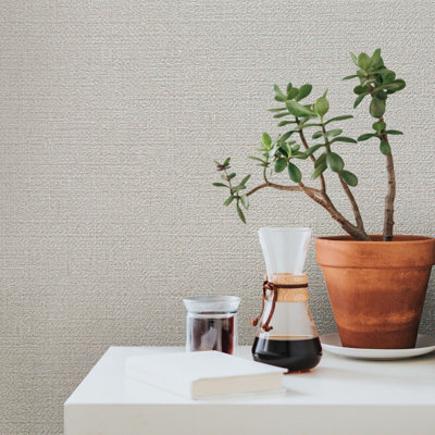 Grasscloth Fabric Imitation 2.3' L x 33" W Wallpaper Roll