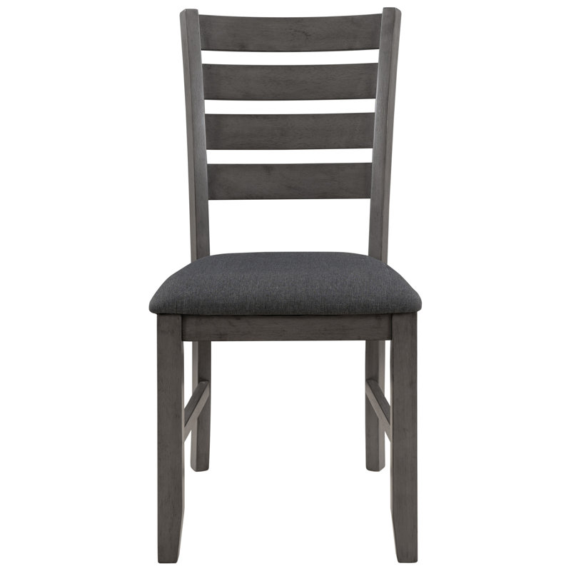 Table de salle à manger et chaises avec banc, ensemble de salle à manger en bois rustique de Trexm (gris)