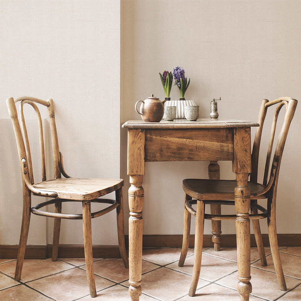 Faux Burlap Peel and Stick Wallpaper, Beige, 20.5" W x 33' L