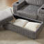 CanapÃ©-lit de 84 po en 4 piÃ¨ces avec 2 coussins dÃ©coratifs et 2 poufs avec rangement-1662419304