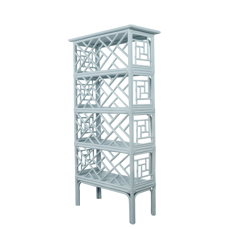 Chippendale Bookcase, Light Blue