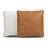 Dobla Throw Pillow Leather Front / Fabric Back